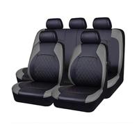 SAPINGNB 9 Piezas Fundas Asientos Coche para VW Golf VII 7|Golf 7 GTE/Golf GTD 2011-2014 2015 2016 2017 2018 2019 2020, Protector Funda Asiento Coche Cuero Impermeables Accesorios Coche,Grey