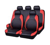 SAPINGNB 9 Piezas Fundas Asientos Coche para VW Golf VII 7|Golf 7 GTE/Golf GTD 2011-2014 2015 2016 2017 2018 2019 2020, Protector Funda Asiento Coche Cuero Impermeables Accesorios Coche,Red