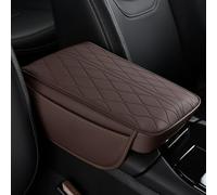 SAPINGNB Coche Apoyabrazos Cubierta para Jaguar F-Pace 2015-2024, Funda Reposabrazos Consola Protector Consola Central Cojín Accesorios Coche,Brown