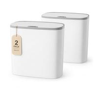 sapisecret 2 Papeleras de Baño 9L con Sensor Automático, de Pared, Blancas