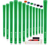 SAPLIZE Puños de Golf, Juego de 13 con Kit de regripping Completo, tamaño estándar, puños de Goma para Palos de Golf, Verde