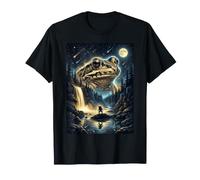 Sapo Aullando a la Luna Meme Rana Animal de los años 90 Camiseta