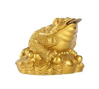 Sapo chino de moneda de la rana del dinero de la suerte que atrae la riqueza del Feng Shui, ideal para decoración del hogar y la oficina y regalo de buena fortuna (S 6 x 6 x 5 mm)