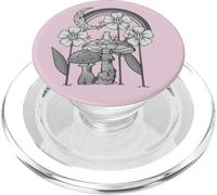 Sapo de Flores de Risa, Luna Creciente, Rana y Arco Iris PopSockets PopGrip para MagSafe