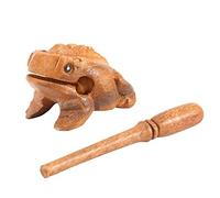 Sapo de la suerte de madera artesanal tradicional de Tailandia, instrumento musical croar, decoración para el ar y la oficina, la mejor idea para un (5号 15.6CM)