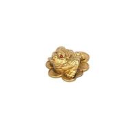 Sapo Dorado De Cobre, Tesoro De Yuanes, Artesanía Decorativa Para Oficina, Decoración Del Hogar, Artículos De Bronce (Tamaño Extra Pequeño: 6,5 Cm De Largo X 2,3 Cm De Ancho X 2,3 Cm De Alto). Tamaño