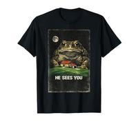 Sapo Gigante Weirdcore He Sees You Meme Cursed Camiseta