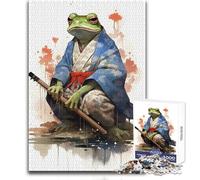 Sapo Guerrero, Rana samurái, Rompecabezas de 1000 Piezas para Adultos, Juego Interactivo de Habilidad educativa, Gran Idea de Regalo significativa, tamaño 50x75cm