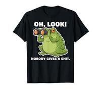 Sapo Sapo sarcástico Mira a Nadie le Importa prismáticos Humor Adulto Camiseta