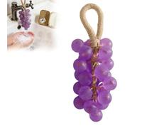 Saponetta a forma di grappolo d'uva con cordino, realizzata a mano, con base di olio di cocco, con estratto naturale di frutta, ideale per lavarsi le mani e come regalo (1pcs-j)