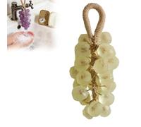 Saponetta a forma di grappolo d'uva con cordino, realizzata a mano, con base di olio di cocco, con estratto naturale di frutta, ideale per lavarsi le mani e come regalo (1pcs-g)