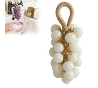 Saponetta a forma di grappolo d'uva con cordino, realizzata a mano, con base di olio di cocco, con estratto naturale di frutta, ideale per lavarsi le mani e come regalo (1pcs-c)