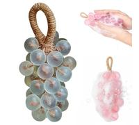 Saponetta a forma di grappolo d'uva con cordino, realizzata a mano, con base di olio di cocco, con estratto naturale di frutta, ideale per lavarsi le mani e come regalo (1pcs-h)