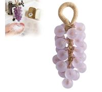 Saponetta a forma di grappolo d'uva con cordino, realizzata a mano, con base di olio di cocco, con estratto naturale di frutta, ideale per lavarsi le mani e come regalo (1pcs-b)
