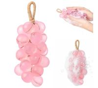 Saponetta a forma di grappolo d'uva con cordino, realizzata a mano, con base di olio di cocco, con estratto naturale di frutta, ideale per lavarsi le mani e come regalo (1pcs-a)
