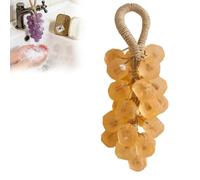 Saponetta a forma di grappolo d'uva con cordino, realizzata a mano, con base di olio di cocco, con estratto naturale di frutta, ideale per lavarsi le mani e come regalo (1pcs-f)