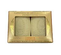 Saponificio Artigianale Fiorentino, Jabón vegetal con cítricos, set de 2 jabones de 150 g