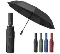 Sapor Design Paraguas mini, protección UV, resistente a las tormentas, ligero, pequeño, compacto, con apertura automática, mujeres y niños, paraguas de bolsillo Umbrella negro elegante