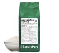SaporePuro Ácido Láctico en Polvo 1 kg - Pura Calidad Alimentaria - Para Panificación, Lácteos, Bebidas Fermentadas y Uso Cosmético