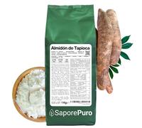 Saporepuro Almidón de Tapioca 1000 gr - Sin Gluten - Espesante Natural para Cremas, Salsas, Postres y Preparaciones Culinarias