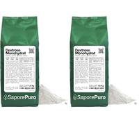 SaporePuro DEXTROSA en polvo 1,5 kg - Ideal para helados y sorbetes (Paquete de 2)