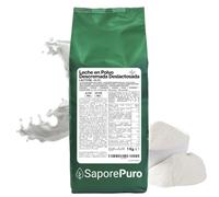 SaporePuro Leche Desnatada en Polvo Sin Lactosa 1 kg - Leche para Consumo Humano | Alta Solubilidad | Ideal para Pasteles, Pan y Helados | Uso Profesional e Industrial | Sin Lactosa | Sin Gluten