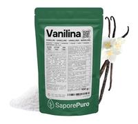 SaporePuro Vainillina Pura en Polvo 100 g - Aroma de Vainilla Sin Gluten para Tartas, Galletas, Cremas y Helados - Calidad Alimentaria Certificada