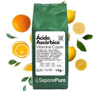SaporePuro Vitamina C pura en polvo - ácido ascórbico 1 kg