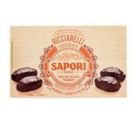 Sapori Ricciarelli al Cioccolato Pasta de almendras Envuelto por Chocolate Negro 154g Chocolate Oscuro 72%