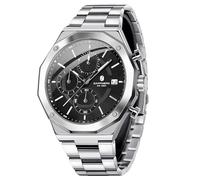 SAPPHERO Relojes Hombre Cuarzo AnalóGico CronóGrafo 50M Impermeable Acero Inoxidable Negocios Elegante Regalo para Hombre