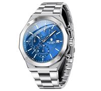 SAPPHERO Relojes Hombre Cuarzo AnalóGico CronóGrafo 50M Impermeable Acero Inoxidable Negocios Elegante Regalo para Hombre