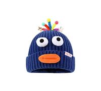 (sapphire) Adorkable Unisex Beanie Hat Girls Full Lips Style Photo Props Versatile Baggy Cap Hat for Autumn and Winter Yellow
