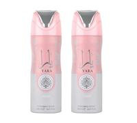 Sapphire's Choice - Yara Parfum | Spray corporal de 200 ml | Fragancia de vainilla, sándalo y floral | Espray de perfume rosa árabe para mujer, paquete de 2, fabricado en Dubai