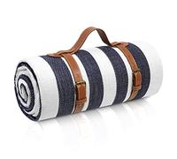 sapsisel Manta de Picnic Extragrande de 80 x 80 Pulgadas, Manta de Playa Impermeable y Plegable, Manta de 3 Capas para Exteriores para 6 a 8 Adultos, para Camping, Parque, Playa, césped, Interiores