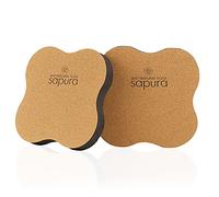 SAPURA Almohadillas de rodilla para yoga, juego de 2 unidades, corcho, rodilleras, rodilleras, sostenibles, alivio para rodillas y codos