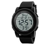 Saq-12018 - Reloj digital de muñeca analógico LED para hombre, negro, talla única