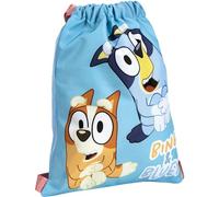 Saquito Escolar Bluey - Mochila Saco Infantil con Cierre de Cordón y Diseño Oficial de Bluey, Ligera, Práctica y Resistente, Excursiones y Actividades Escolares