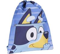Artesanía Cerdá Saquito escolar infantil Bluey azul 27x33x1cm poliéster bolsillo y asas velcro