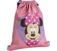 Saquito Escolar Minnie - Mochila Saco para Niñas con Cierre de Cordón, Diseño de Minnie Mouse y Espacio Funcional para Ropa, Merienda o Material Escolar