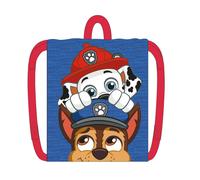 Saquito Escolar Paw Patrol, Mochila de Cuerdas Unisex niños, Azul