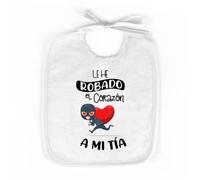 SAQUITOMAGICO Babero divertido para bebes Le he robado el corazon a mi tia (Corazon tia)