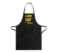 SAQUITOMAGICO Delantal Divertido y Gracioso El Mejor Chef de la galaxia (el mejor chef personalizado)