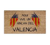SAQUITOMAGICO Felpudo Valencia CF | Felpudo Original y Divertido para Aficionados al Fútbol | Alfombra de Entrada Antideslizante para Casa | Decoración de Hogar para Hinchas Valencianistas con Estilo