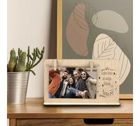 SAQUITOMAGICO Marco de Fotos Amigos | Quien Tiene un Amigo Tiene un Tesoro | Portafotos de Madera con Pinzas y Soporte | Regalo Original y Emotivo para Amigos