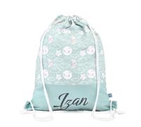 SAQUITOMAGICO Mochila Infantil Personalizada con tu Nombre.Mochila de cuerdas para el cole Sweet Baby.Mochila para guarderia (LUNAS MINT)