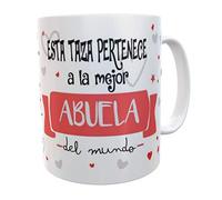 SAQUITOMAGICO Taza Personalizada con Mensaje Divertido | Regalo Original para Abuela Querida | Taza de Cerámica Resistente 350 ml | Diseño Único para Disfrutar Momentos Especiales con Cariño