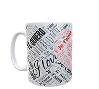 SAQUITOMAGICO Tazas para enamorados San valentin Mug lovers .El amor se demuestra dia a dia pero un regalo tambien mola!! (corazon love)