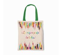SAQUITOMAGICO Tote Bag para Profesores - Bolsa Reutilizable de Algodón con Asas Largas - Regalo Original para Maestros, Fin de Curso o Día del Maestro (profe 11)