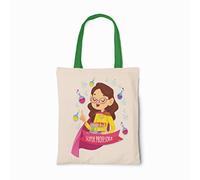 SAQUITOMAGICO Tote Bag para Profesores - Bolsa Reutilizable de Algodón Natural con Asas Largas Reforzadas - Regalo Original para Maestros, Fin de Curso, Día del Maestro o Agradecimiento Escolar