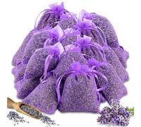 Saquitos de Lavanda 24x Aroma Lavanda Bolsitas Armario, Lavanda Seca 100% Natural, Bolsas rellenas de Lavanda, 6 g por Bolsa para Ropa, cajones, armarios, Zapatos, Viajes, sueño,